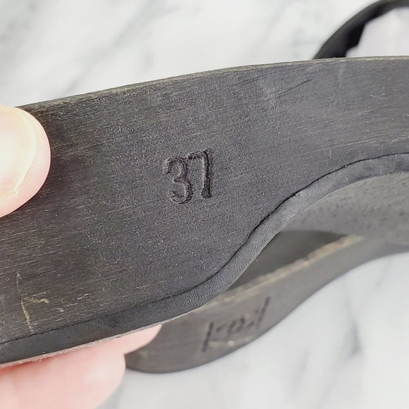 CHANEL | Shoes | Chanel Wooden Slides With Suede Straps | Poshmark